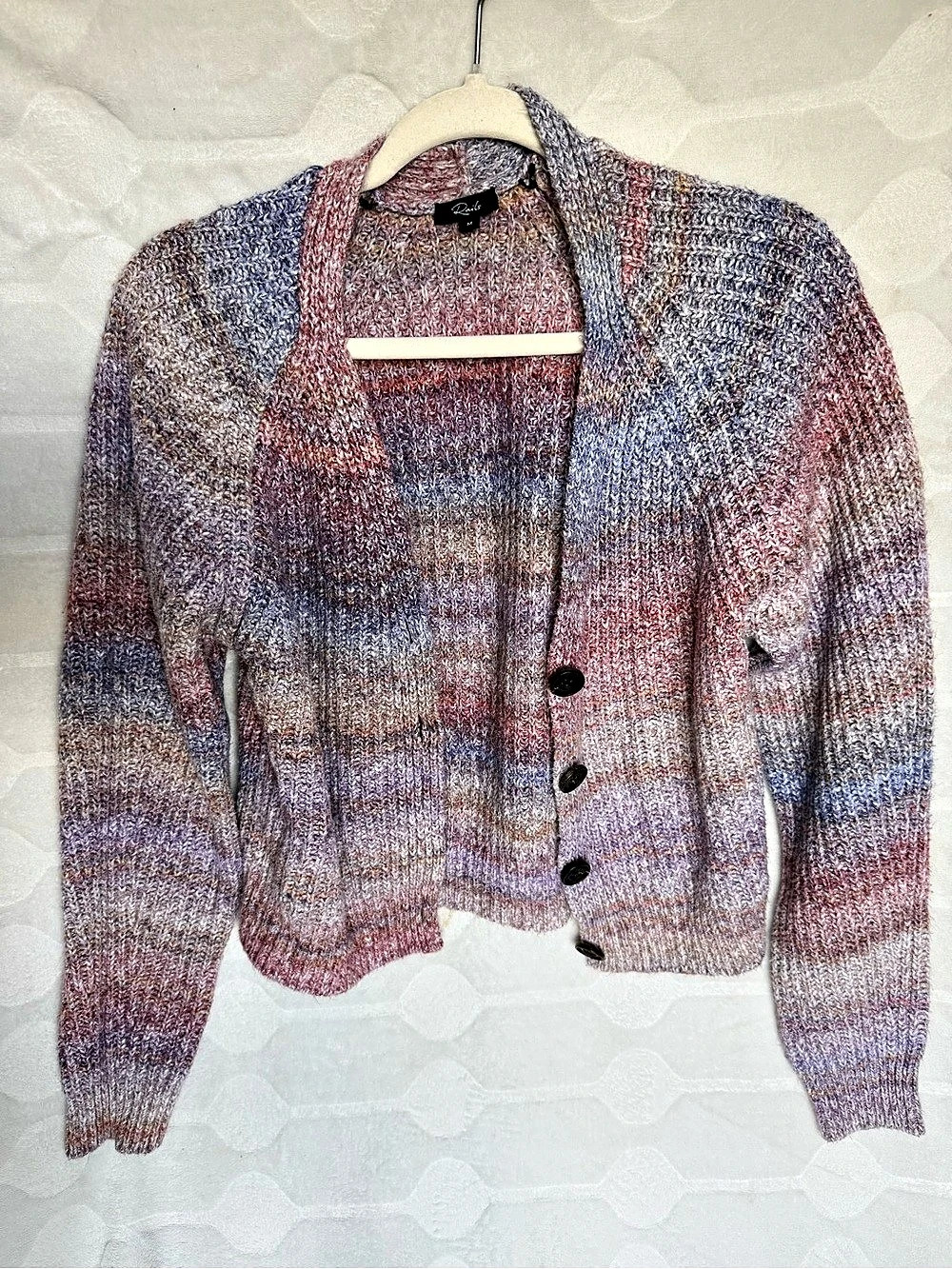 Rails Josie Space Dye Cotton Blend Cardigan Space Dye Cardigan Purple & Pink